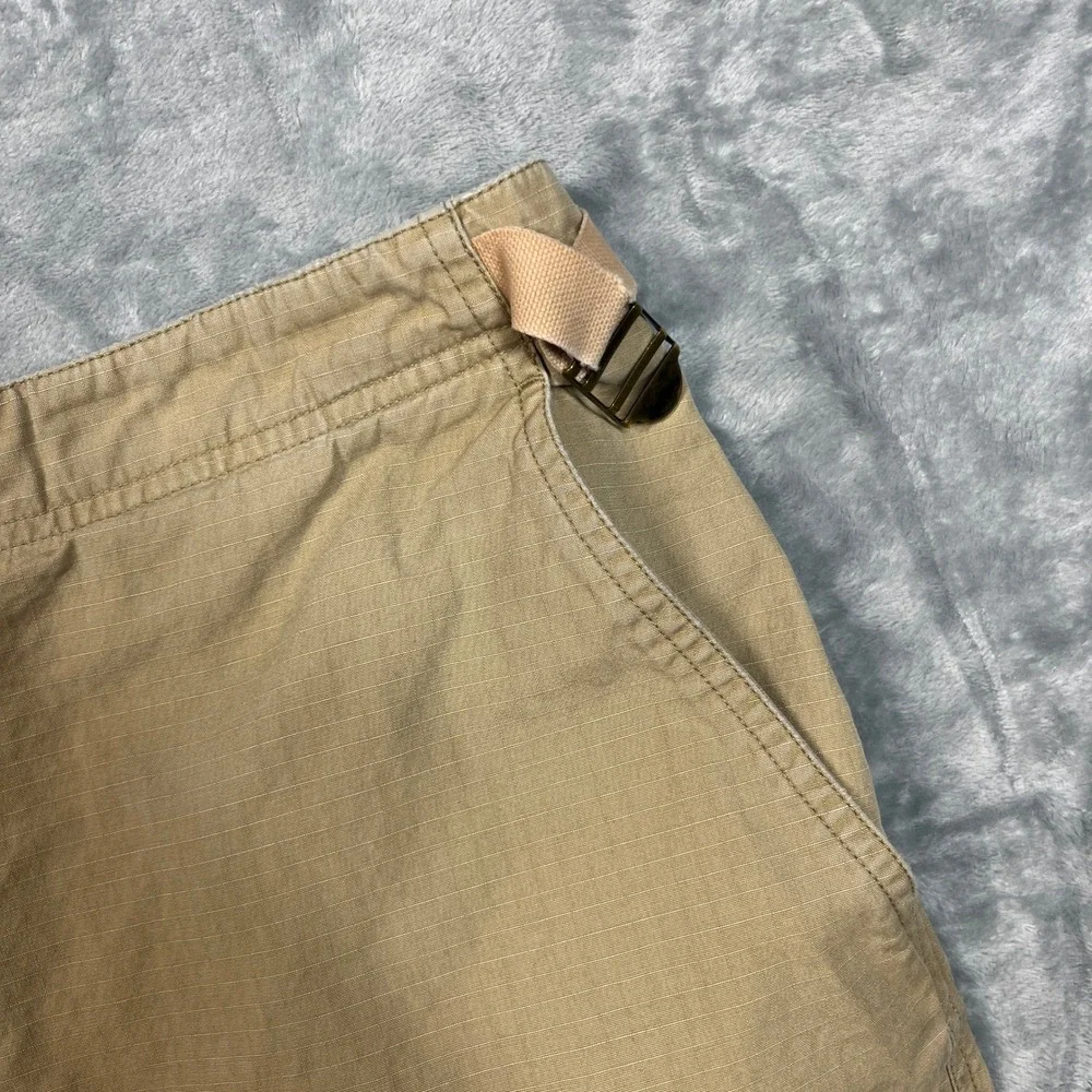Lauren Ralph Lauren Khaki Cargo Shorts Women 16W Tan‎ Ripstop Cotton Cinch Waist